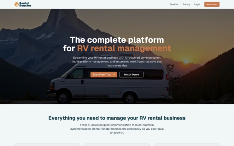 Rental Reactor: Centralizing RV Rental Management
